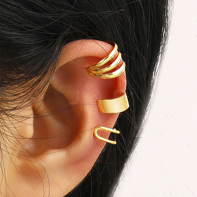 3Pcs Alloy Cuff Earrings Sets for Women WG4401A-01-1