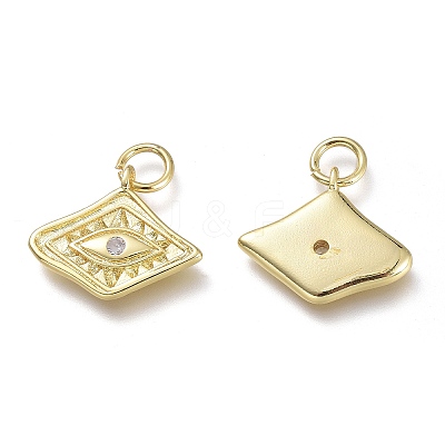 Brass Micro Pave Cubic Zirconia Pendants LS-KK-P188-C03-G-1