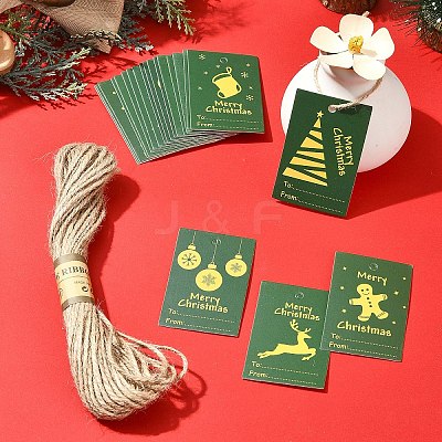 100Pcs Rectangle Paper Gift Tags CDIS-FS0001-19B-1
