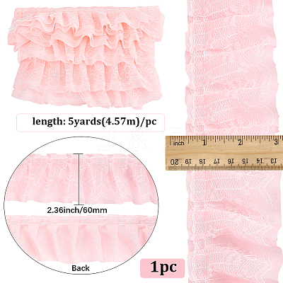 5 Yards Double Polyester Lace Trim for Sewing Decoration OCOR-GF0005-06B-1