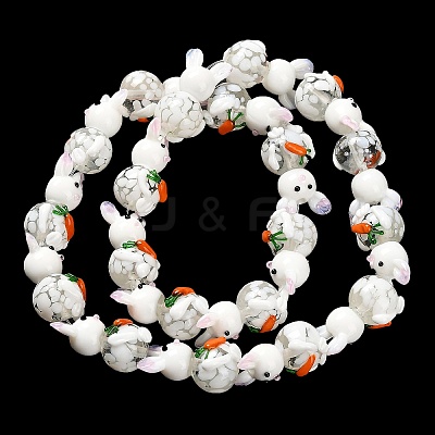 Handmade Lampwork Beads Strands LAMP-A005-02-1