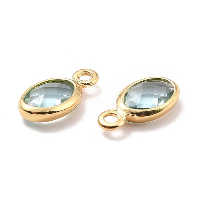 Eco-Friendly Brass with Glass Pendants KK-K268-01E-1