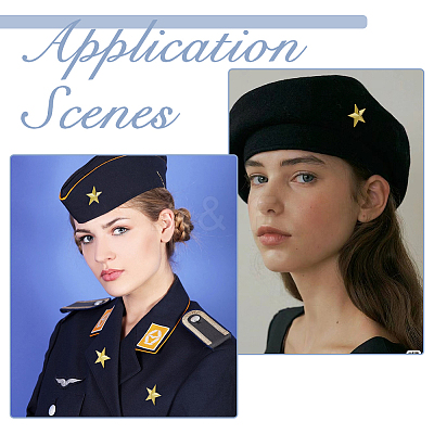 6Pcs Star Alloy Lapel Pin Backs for Backpack Clothes JEWB-FH0003-07A-1