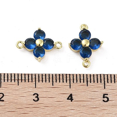 Rack Plating Brass Pave Cubic Zirconia Connector Charms X-KK-H474-20G-03-1