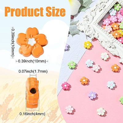 45Pcs 9 Color Baking Paint Alloy Handmade Beads FIND-CJ0002-74-1