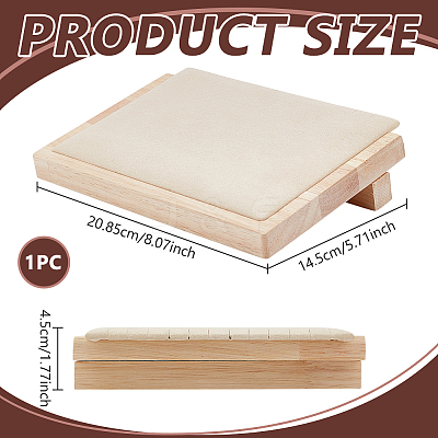 Wood Slant Back Necklaces Display Stands ODIS-WH0106-11-1