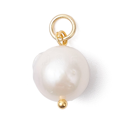 Natural Baroque Pearl Keshi Pearl Pendants PALLOY-JF04627-01-1
