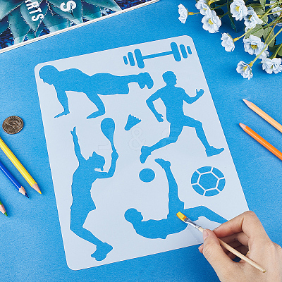 Plastic Drawing Painting Stencils Templates DIY-WH20012-07C-1