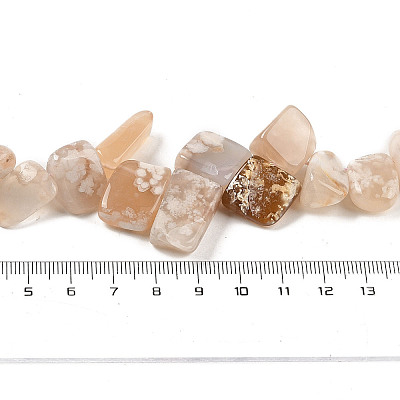 Natural Cherry Blossom Agate Beads Strands G-NH0010-F02-01-1