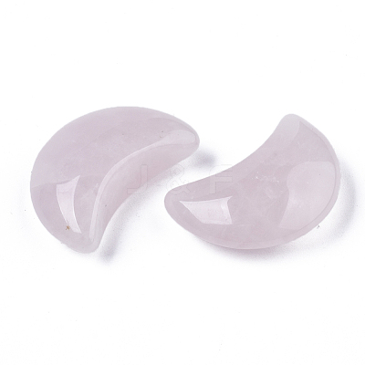 Moon Shape Natural Rose Quartz Healing Crystal Pocket Palm Stones G-T132-001J-1