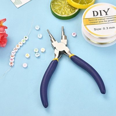 Round Copper Jewelry Wire with 6-in-1 Bail Making Pliers CWIR-YW0001-01-1