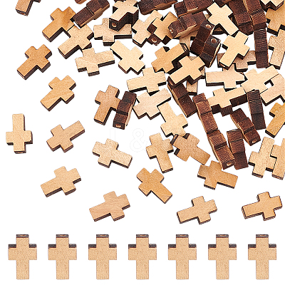 120Pcs Natural Wooden Beads WOOD-UN0001-11-1