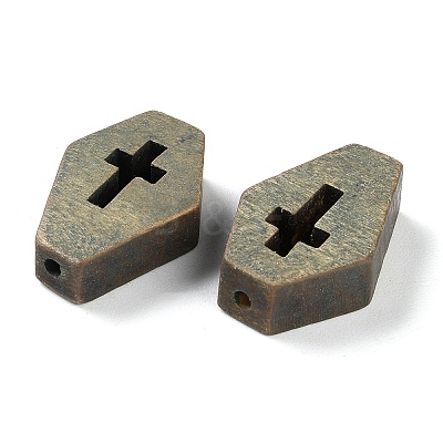 Printed Wood Beads WOOD-Z002-15D-1