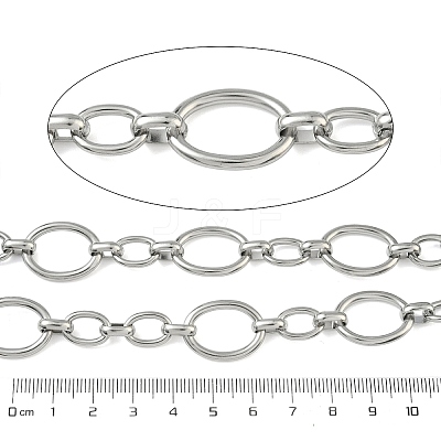 304 Stainless Steel Oval Link Chains CHS-P024-02P-1