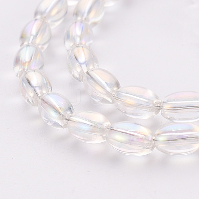 Electroplate Transparent Glass Beads Strands EGLA-T020-11-A02-1