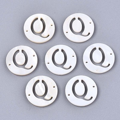 Natural Freshwater Shell Links Connectors SHEL-S276-120Q-1