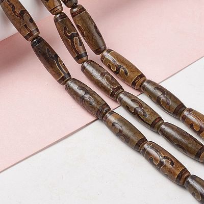 Tibetan Style dZi Beads Strands G-A024-01U-1