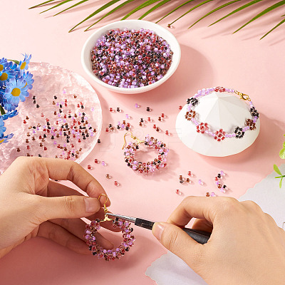 100G Transparent Glass Round Seed Beads SEED-TA0001-44B-1