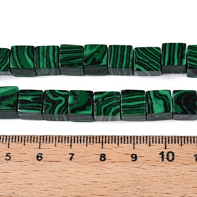 Synthetic Malachite Beads Strands G-T139-8x8-39-1