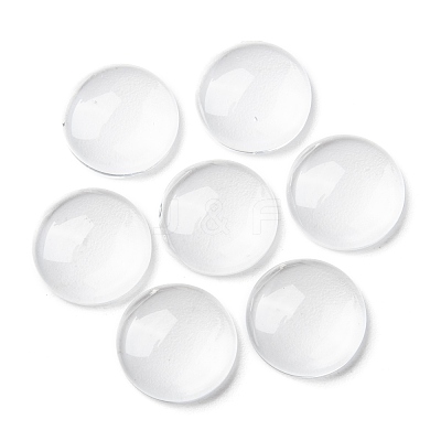 Transparent Glass Cabochons X-GGLA-R026-14mm-1