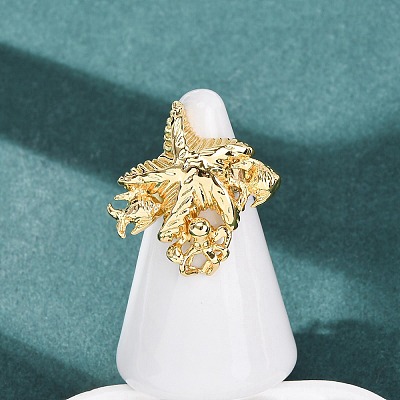 Ocean Brass Cuff Open Rings LS-RJEW-Z129-01G-02-1