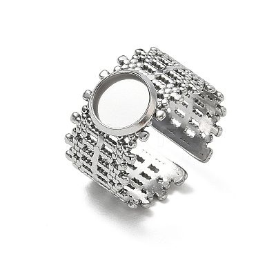 304 Stainless Steel Cuff Ring Components SA-CBA37BC-16A-P-1