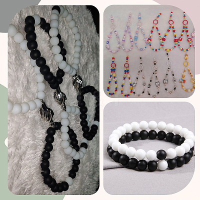 900Pcs 8 Colors Opaque Acrylic Beads MACR-SP0002-34-1