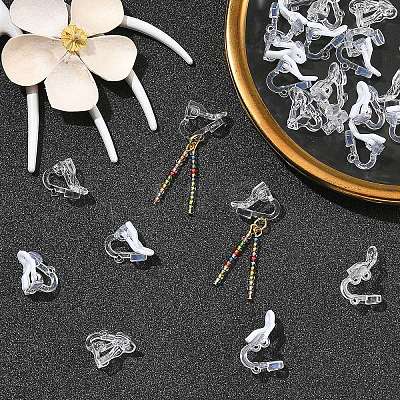50Pcs 2 Styles Plastic Clip-on Earring Findings FIND-YW0012-89-1