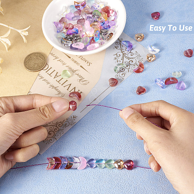 180Pcs 18 Style Electroplate Transparent Glass Bead EGLA-TA0001-15-1
