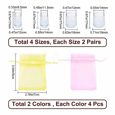 8Pair PVC High Heel Stoppers Protector FIND-GF0002-08B-1