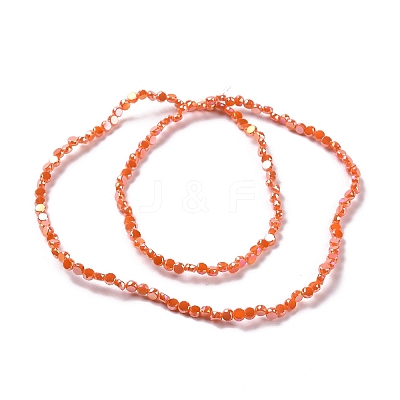 Electroplate Glass Beads Strands GLAA-E036-04B-1