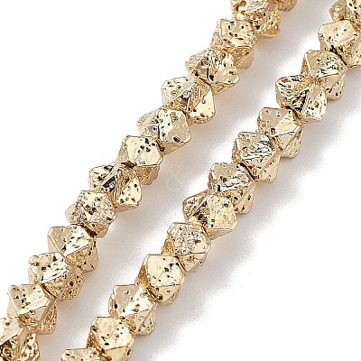 Electroplated Synthetic Lava Rock Beads Strands G-H303-A07-LG-1-1