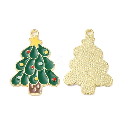 Christmas Alloy Enamel Pendants ENAM-D050-13B-01G-1