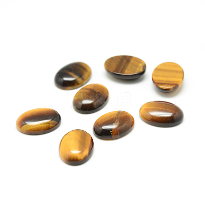 Natural Tiger Eye Gemstone Cabochons G-T020-18x25mm-14-1