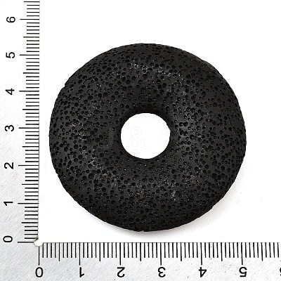 Natural Lava Rock Disc Big Pendants G-M203-04-01-1