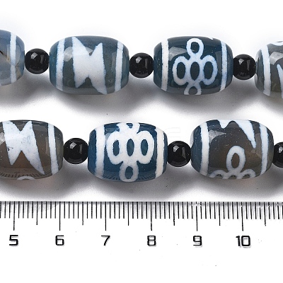 Tibetan Style dZi Beads Strands G-NH0037-C05-02-1