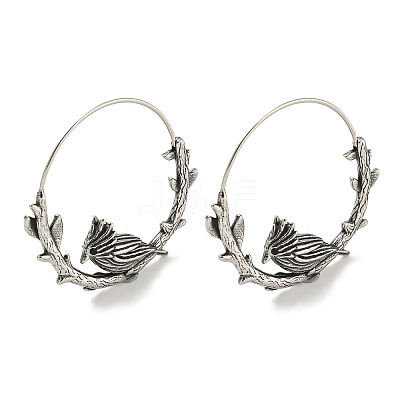 316 Surgical Stainless Steel Hoop Earrings for Women and Men EJEW-D096-22E-AS-1
