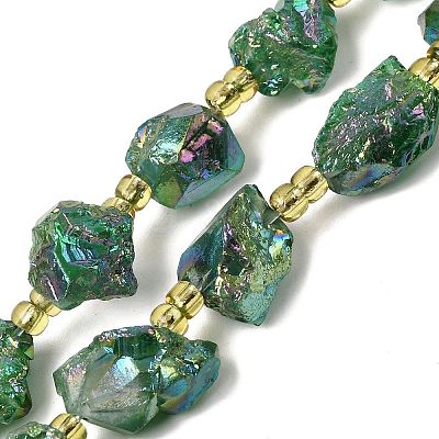 Electroplated Raw Rough Natural Amethyst Beads Strands G-Z131-J02-07-1