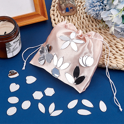 200Pcs Mirror Effect Acrylic Sew on Rhinestone DIY-PH0021-95A-1