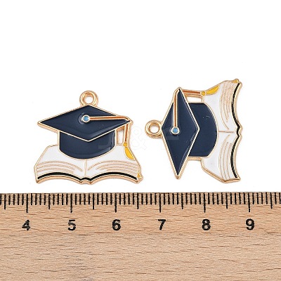 Graduation Season Alloy Enamel Pendants ENAM-V002-01C-KCG-1