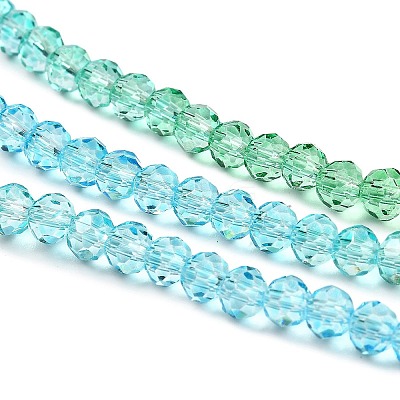 Transparent Painted Glass Beads Strands X1-DGLA-A034-T4mm-A17-1