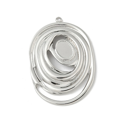 304 Stainless Steel Pendant Cabochon Settings STAS-L293-01P-1