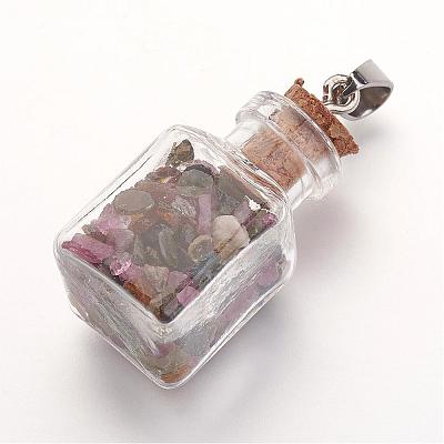 Natural & Synthetic Gemstone Pendants PALLOY-JF00274-1