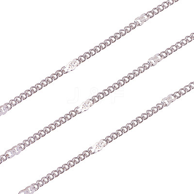 Soldered Brass Coated Iron Curb Chains CH-CJ0001-01A-P-1