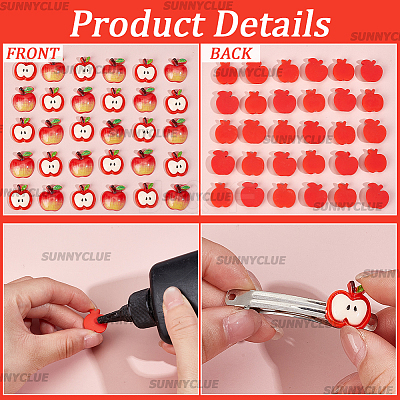 60Pcs 2 Styles Resin Cabochons RESI-SC0006-48-1