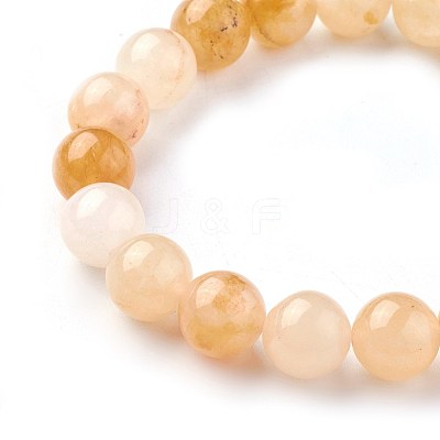 Natural Topaz Jade Beads Stretch Bracelets BJEW-F380-01-C07-1