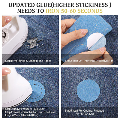 5 Sheets Denim Self-adhesive Patches PATC-TA0001-61C-1