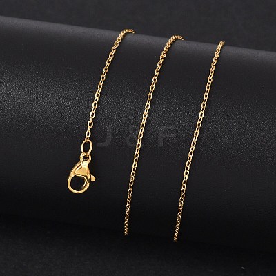 304 Stainless Steel Cable Chain Necklaces NJEW-M151-24G-1