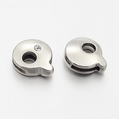 Letter Slider Beads for Watch Band Bracelet Making X-ALRI-O012-Q-NR-1