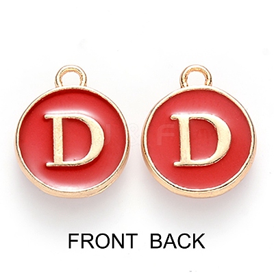 Golden Plated Enamel Alloy Charms ENAM-SZ0001-26C-D-1